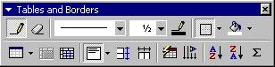 [Tables and Borders toolbar]